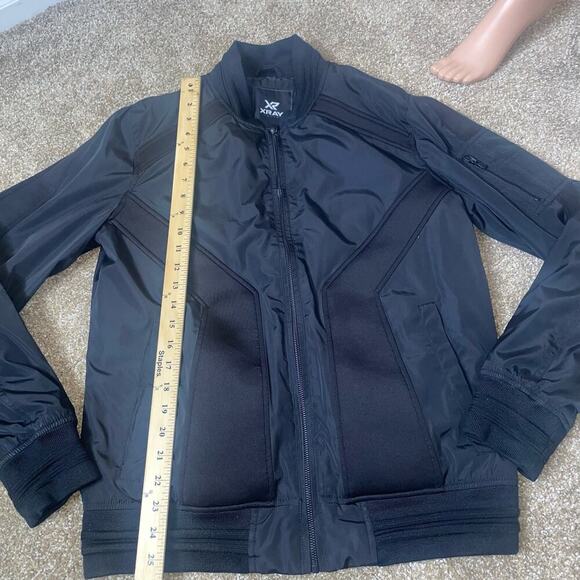 X RAY Lightly Insulated Full-Zip Nylon Jacket water resistant SZ M black - Picture 4 of 7